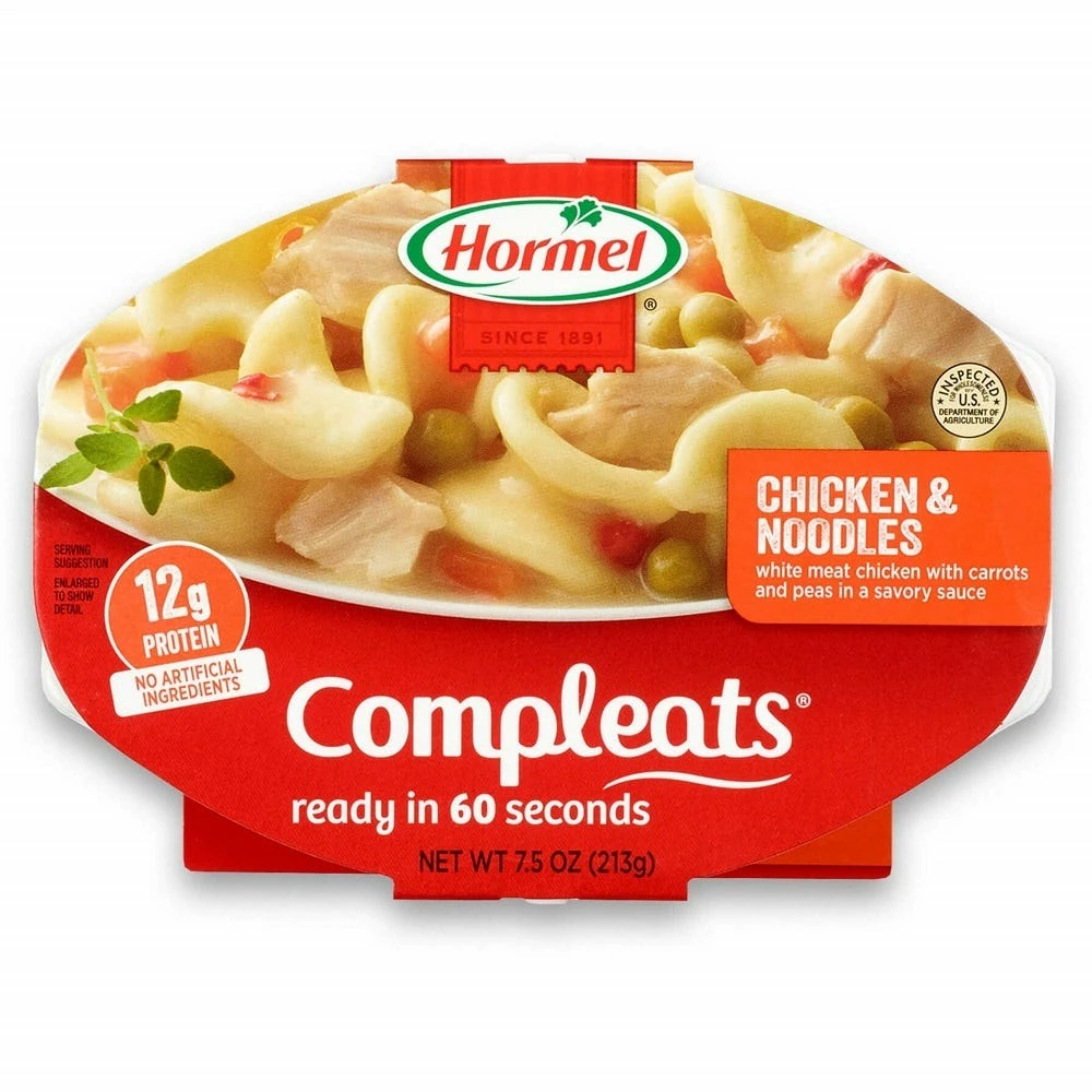 Hormel Compleats® Chicken and Noodles, 7.5 oz. - Microwave Meals 1 Hormel Compleats® Chicken and Noodles, 7.5 oz. - Microwave Meals