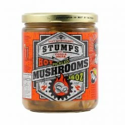 Stump's Stumps Hot Pickled Mushrooms, 16 oz. Jar - 36440 - Canned Goods & Soups