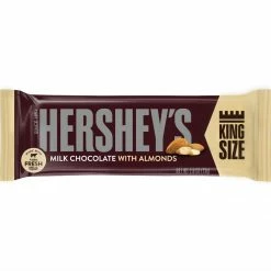 Hershey's Milk Chocolate Candy Bar with Almonds - King Size, 2.6 oz.