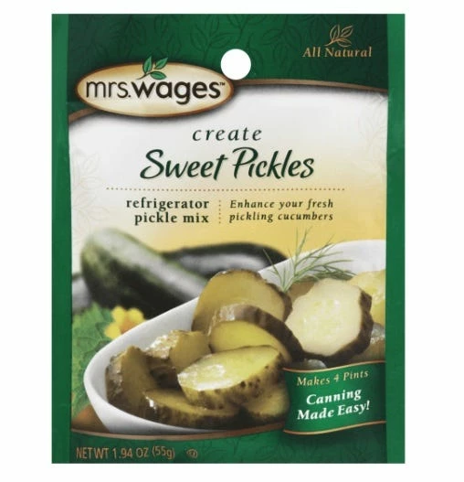 Mrs. Wages Sweet Pickle Refrigerator Mix, 1.94 oz. - Canning Ingredients 1 Mrs. Wages Sweet Pickle Refrigerator Mix, 1.94 oz. - Canning Ingredients