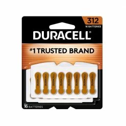 Duracell Size 312 Brown Hearing Aid Batteries, 16 Pack - Household Batteries