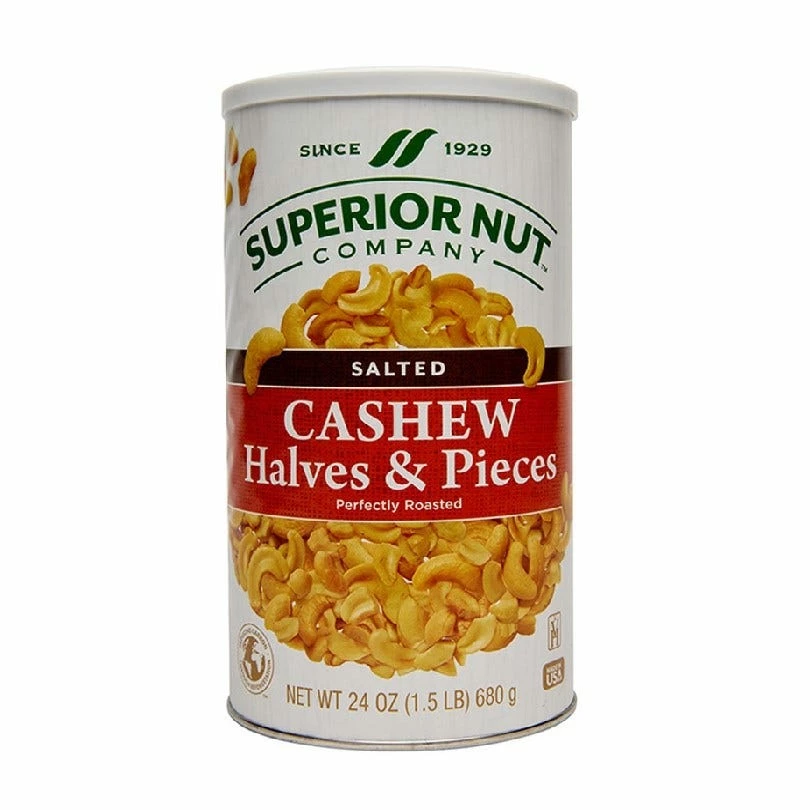 Superior Nut Company Salted Cashew Halves & Pieces, 24 oz. - Cashews 1 Superior Nut Company Salted Cashew Halves & Pieces, 24 oz. - Cashews