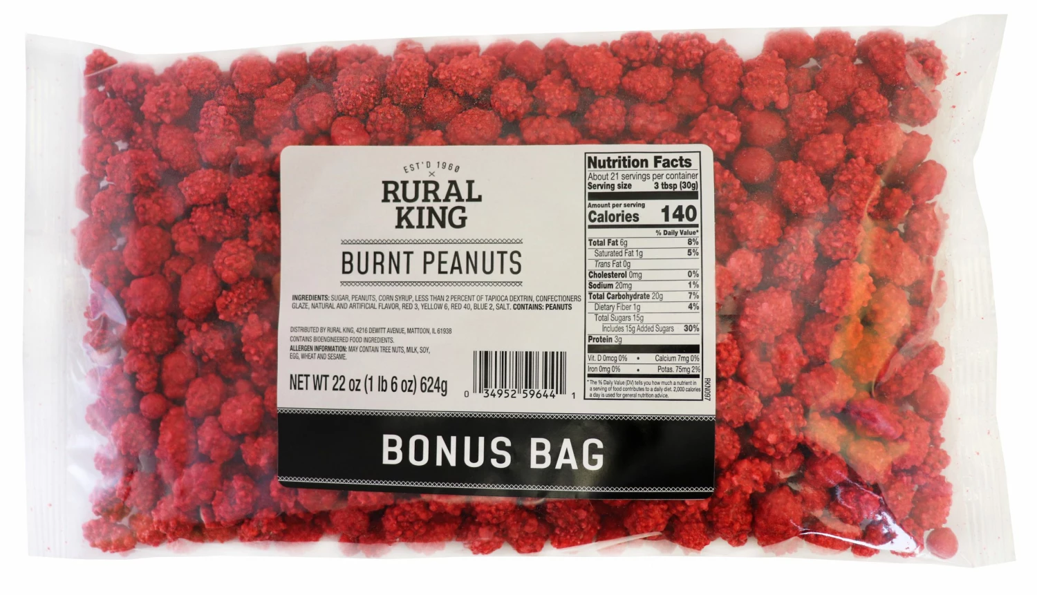 Rural King Burnt Peanuts - BONUS BAG - Candy & Gum 1 Rural King Burnt Peanuts - BONUS BAG - Candy & Gum
