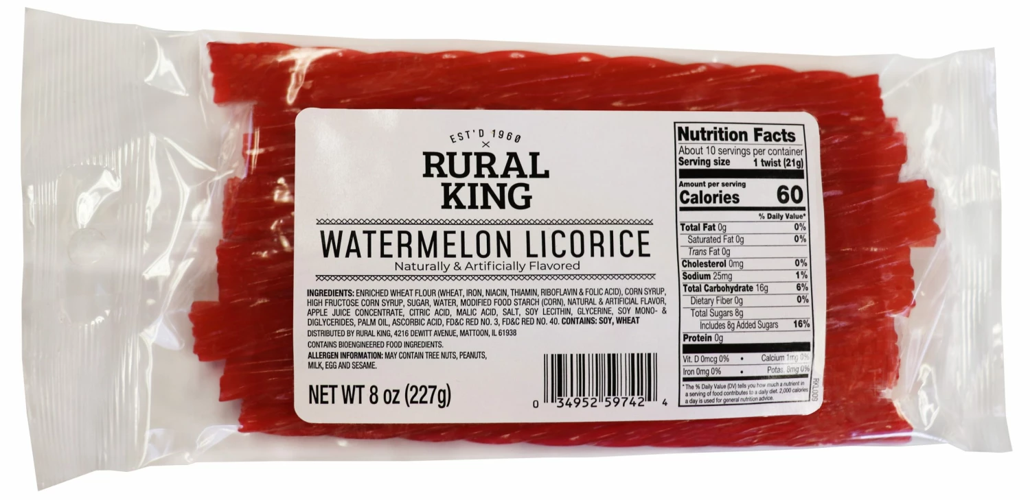 Rural King Watermelon Licorice - Candy & Gum 1 Rural King Watermelon Licorice - Candy & Gum
