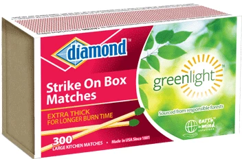 Diamond Strike on the Box GreenLight Matches 300CT 4878902123 - Cleaning & Janitorial Supplies 2 Diamond Strike on the Box GreenLight Matches 300CT 4878902123 - Cleaning & Janitorial Supplies - Image 2