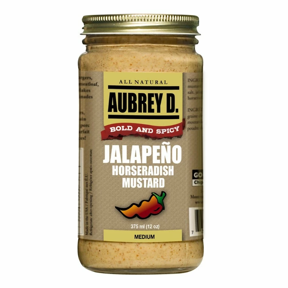 Aubrey D. Rebel Jalapeno Horseradish Mustard, 12 oz. - Condiments & Sauces 1 Aubrey D. Rebel Jalapeno Horseradish Mustard, 12 oz. - Condiments & Sauces
