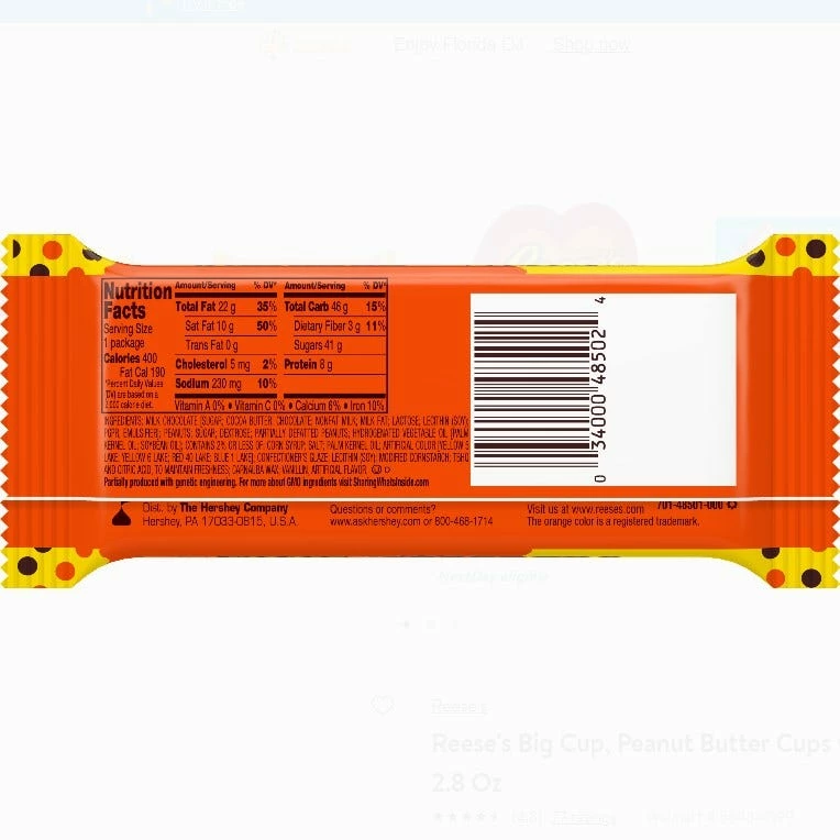 Reese's Peanut Butter Cups Stuffed with Pieces, 2.8 oz. - Chocolate 2 Reese's Peanut Butter Cups Stuffed with Pieces, 2.8 oz. - Chocolate - Image 2