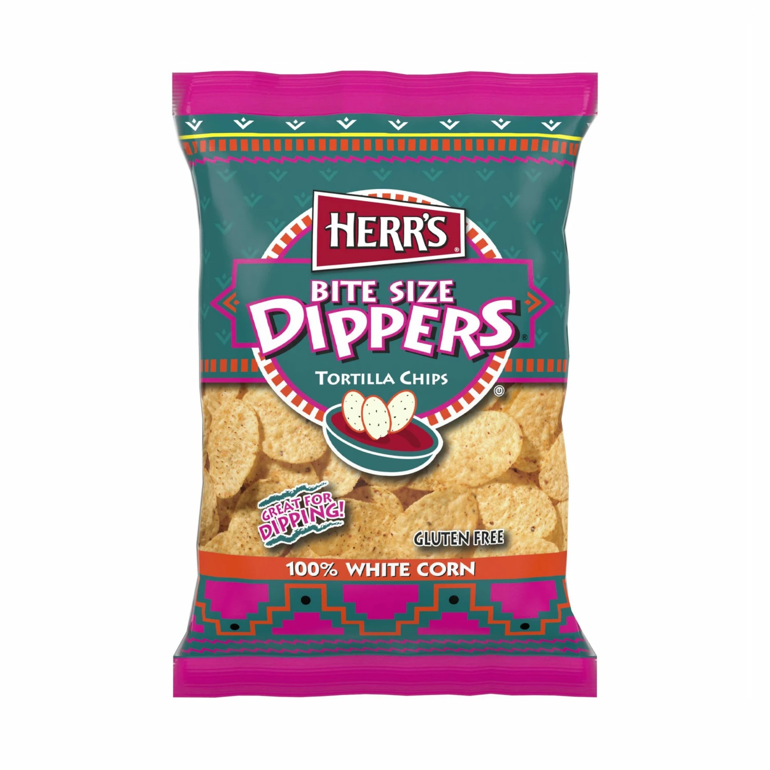Herr's Bite Sized Dippers Tortilla Chips, 10oz Bag - Chips & Crackers 1 Herr's Bite Sized Dippers Tortilla Chips, 10oz Bag - Chips & Crackers