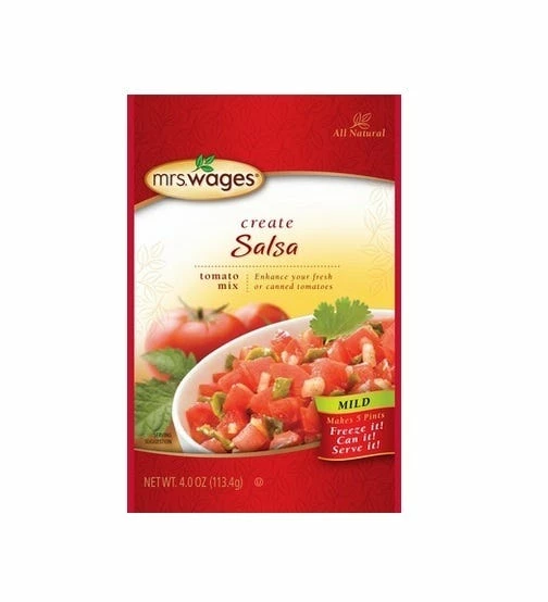 Mrs. Wages Mild Salsa Tomato Mix, 4 oz. - Canning Ingredients 1 Mrs. Wages Mild Salsa Tomato Mix, 4 oz. - Canning Ingredients