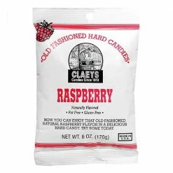 Claeys Old Fashioned Raspberry Hard Candies, 6 oz. - Hard Candy & Lollipops