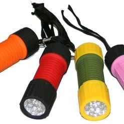 Various Brands Assorted LED 9W Rubber Flashlight - Flashlights