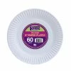 Nicole Home Collection 9" Uncoated Paper Plates - White, 60 Count - 01099 - Disposable Kitchenware