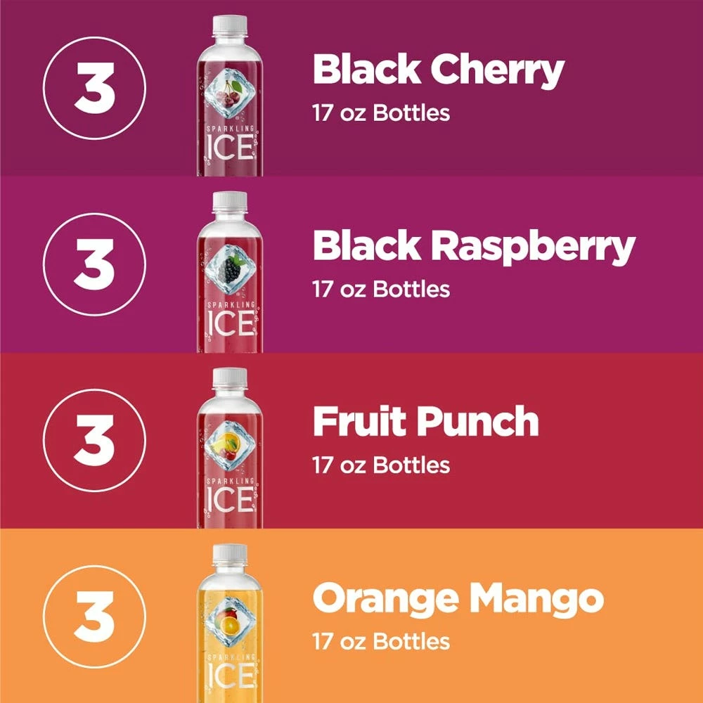 Sparkling Ice 17 oz. Bottle Green Variety, 12 Pack - Water 2 Sparkling Ice 17 oz. Bottle Green Variety, 12 Pack - Water - Image 2