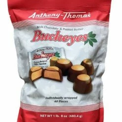 ANTHONY-THOMAS CANDY CO. Anthony-Thomas Milk Chocolate & Peanut Butter Buckeyes 40 count - Candy Gifts & Seasonal