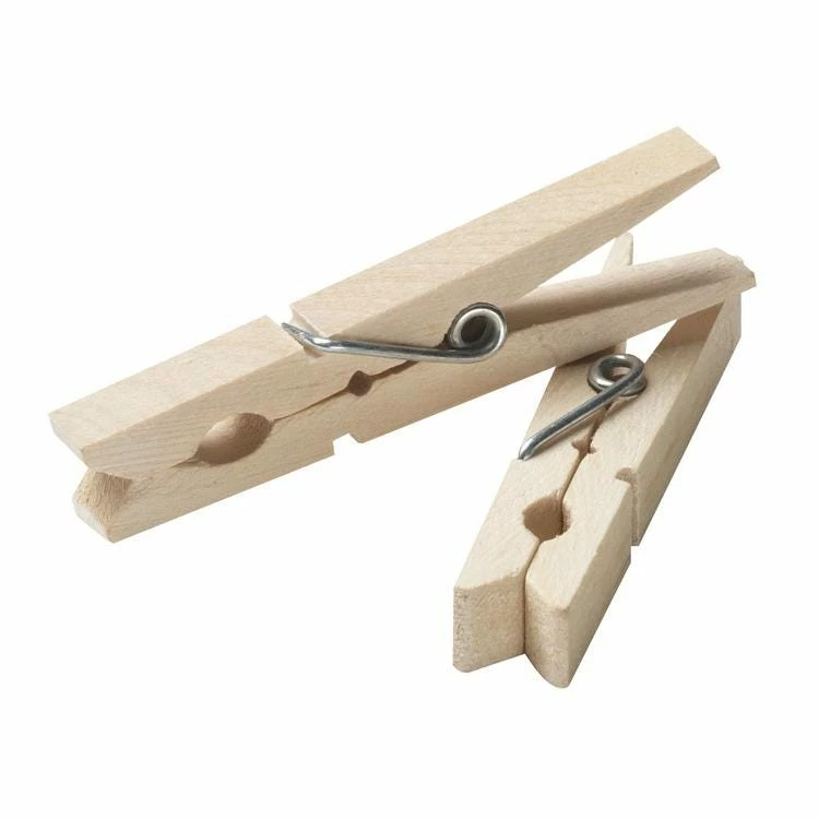 Various Brands Household Essentials Wood Clothespins 96ct4701 - Laundry Baskets 2 Various Brands Household Essentials Wood Clothespins 96ct4701 - Laundry Baskets - Image 2