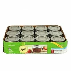 Ball 1/4 Pint Size Quilted Crystal 4 oz. Jelly Jars, 12 Pack - 1440080400 - Canning Jars, Bands & Lids