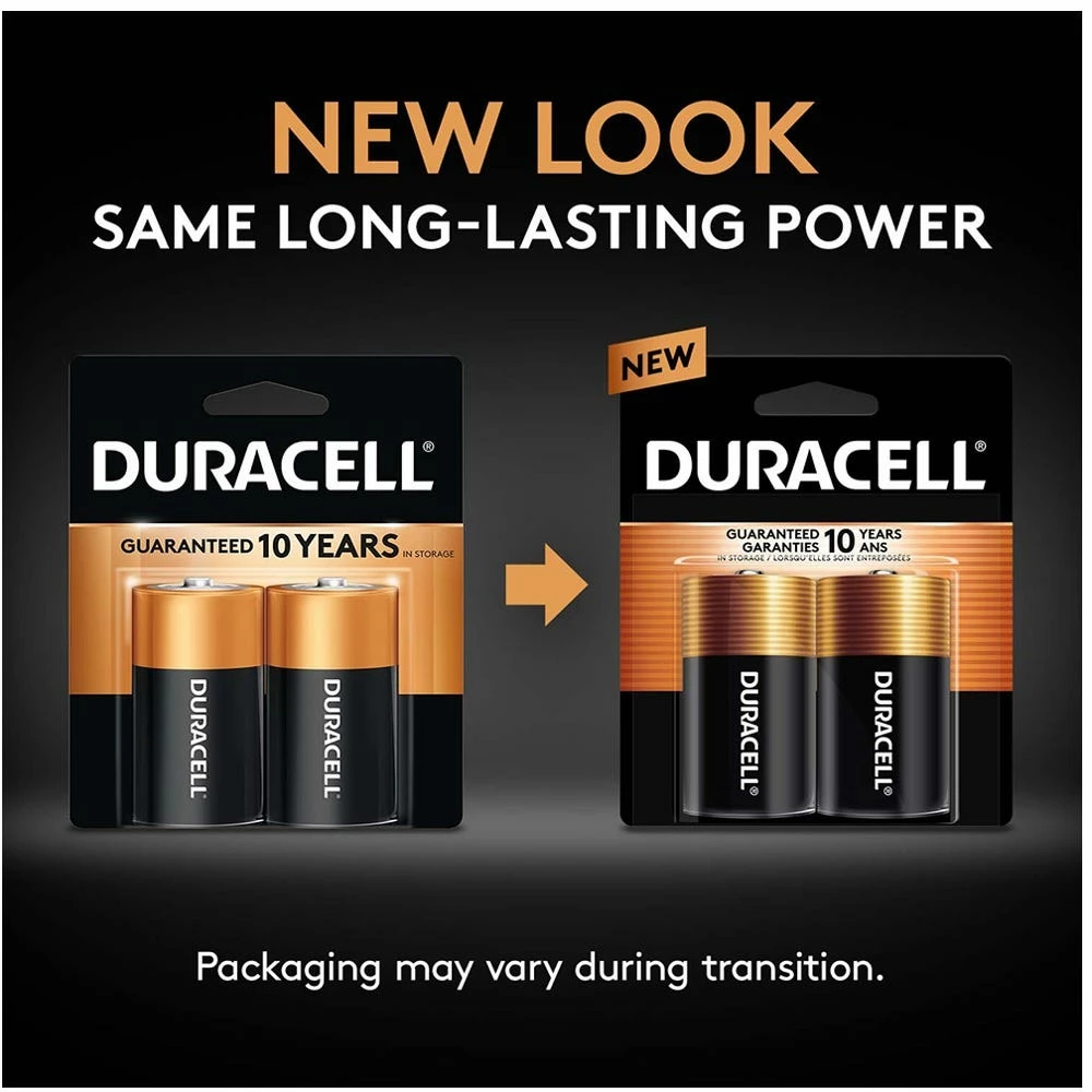 Duracell Coppertop D Alkaline Batteries, 4 Pack - Household Batteries 2 Duracell Coppertop D Alkaline Batteries, 4 Pack - Household Batteries - Image 2