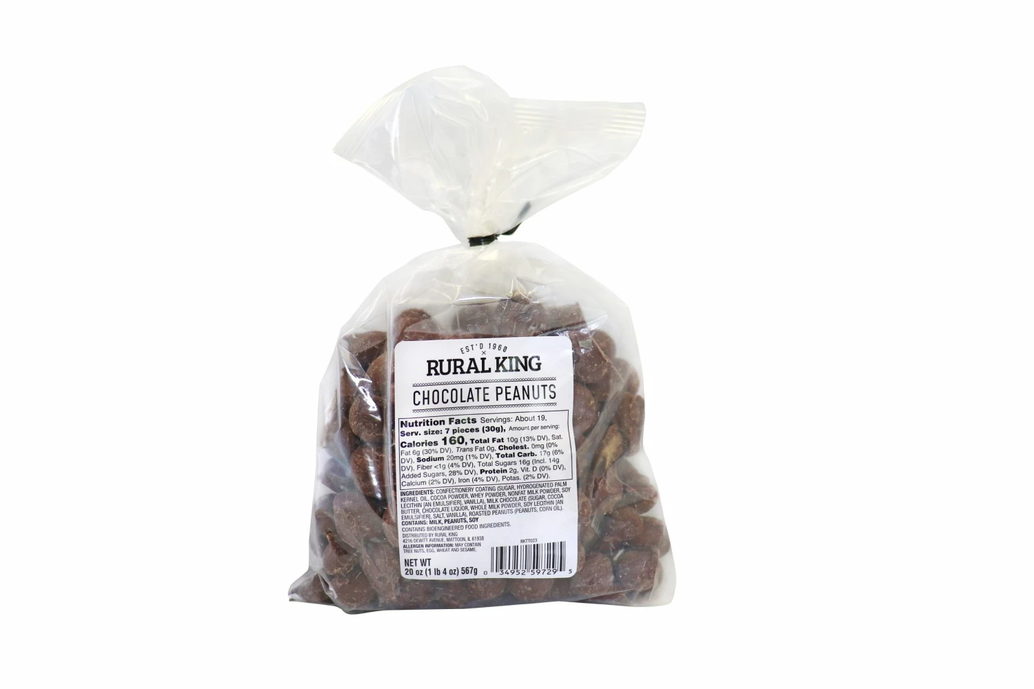 Rural King Chocolate Peanuts, 20 oz. Bag - Candy & Gum 1 Rural King Chocolate Peanuts, 20 oz. Bag - Candy & Gum