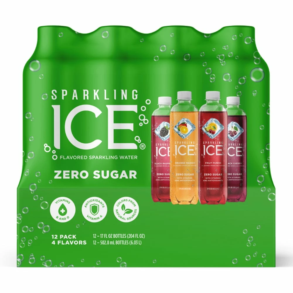 Sparkling Ice 17 oz. Bottle Green Variety, 12 Pack - Water 1 Sparkling Ice 17 oz. Bottle Green Variety, 12 Pack - Water