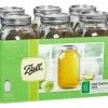 Ball 1/2 Gallon Size Wide Mouth 64 oz. Mason Canning Jars, 6 Pack - 68100 - Canning Jars, Bands & Lids