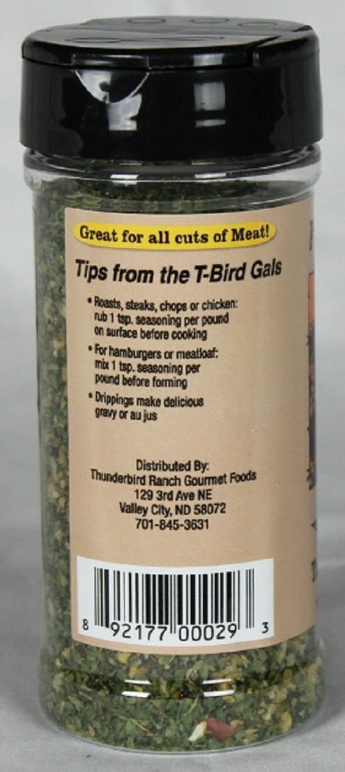 Thunderbird Ranch Gourmet Foods Gluten Free Prime Rib Rub Bottle - 209 - Spices & Seasonings 3 Thunderbird Ranch Gourmet Foods Gluten Free Prime Rib Rub Bottle - 209 - Spices & Seasonings - Image 3