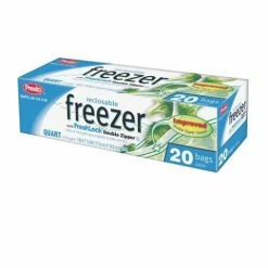 Presto Zipper Reclosesable Quart Freezer Bags 20 count 20CTQTFR - Food Storage