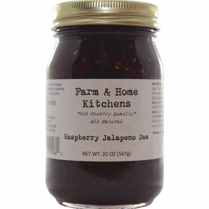 Farm & Home Kitchens Raspberry Jalapeño Jam, 20 oz. - Jams & Jellies 1 Farm & Home Kitchens Raspberry Jalapeño Jam, 20 oz. - Jams & Jellies