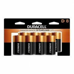 Duracell Coppertop D Alkaline Batteries, 8 Pack - Household Batteries