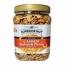 Superior Nut Company Roasted & Salted Cashew Halves & Pieces, 28 oz. - Cashews