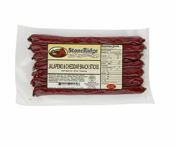 StoneRidge Jalapeno & Cheddar Snack Sticks, 7 oz. - Jerky 1 StoneRidge Jalapeno & Cheddar Snack Sticks, 7 oz. - Jerky