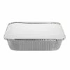 Aluminum Products 9" Square Aluminum Pan with Lid, 10 Count - 01549 - Disposable Kitchenware