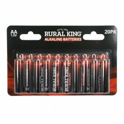 Rural King AA Alkaline Batteries, 20 Pack - AA20PKALK - Household Batteries