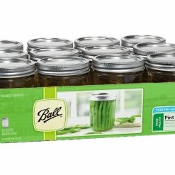 Ball Pint Size Wide Mouth 16 oz. Mason Canning Jars, 12 Pack - 66000 - Canning Jars, Bands & Lids