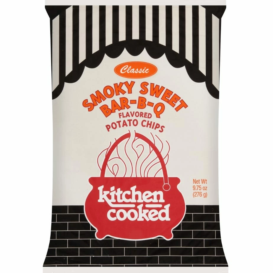 Kitchen Cooked Smoky Sweet BBQ Flavored Potato Chips, 9.75 oz. Bag - Chips & Crackers 1 Kitchen Cooked Smoky Sweet BBQ Flavored Potato Chips, 9.75 oz. Bag - Chips & Crackers