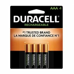 Duracell Rechargeable AAA Batteries, 4-Pack - Household Batteries
