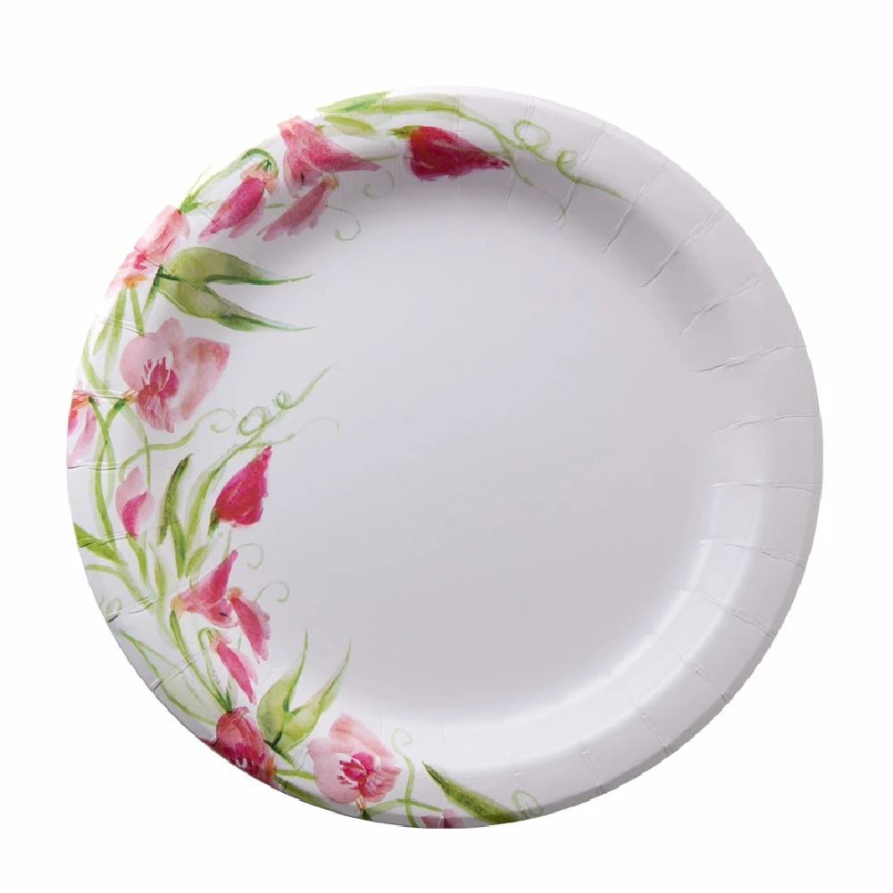 Nicole Home Collection 8.5" Paper Plate - Pink Floral, 48 Count - 77090 - Disposable Kitchenware 1 Nicole Home Collection 8.5" Paper Plate - Pink Floral, 48 Count - 77090 - Disposable Kitchenware