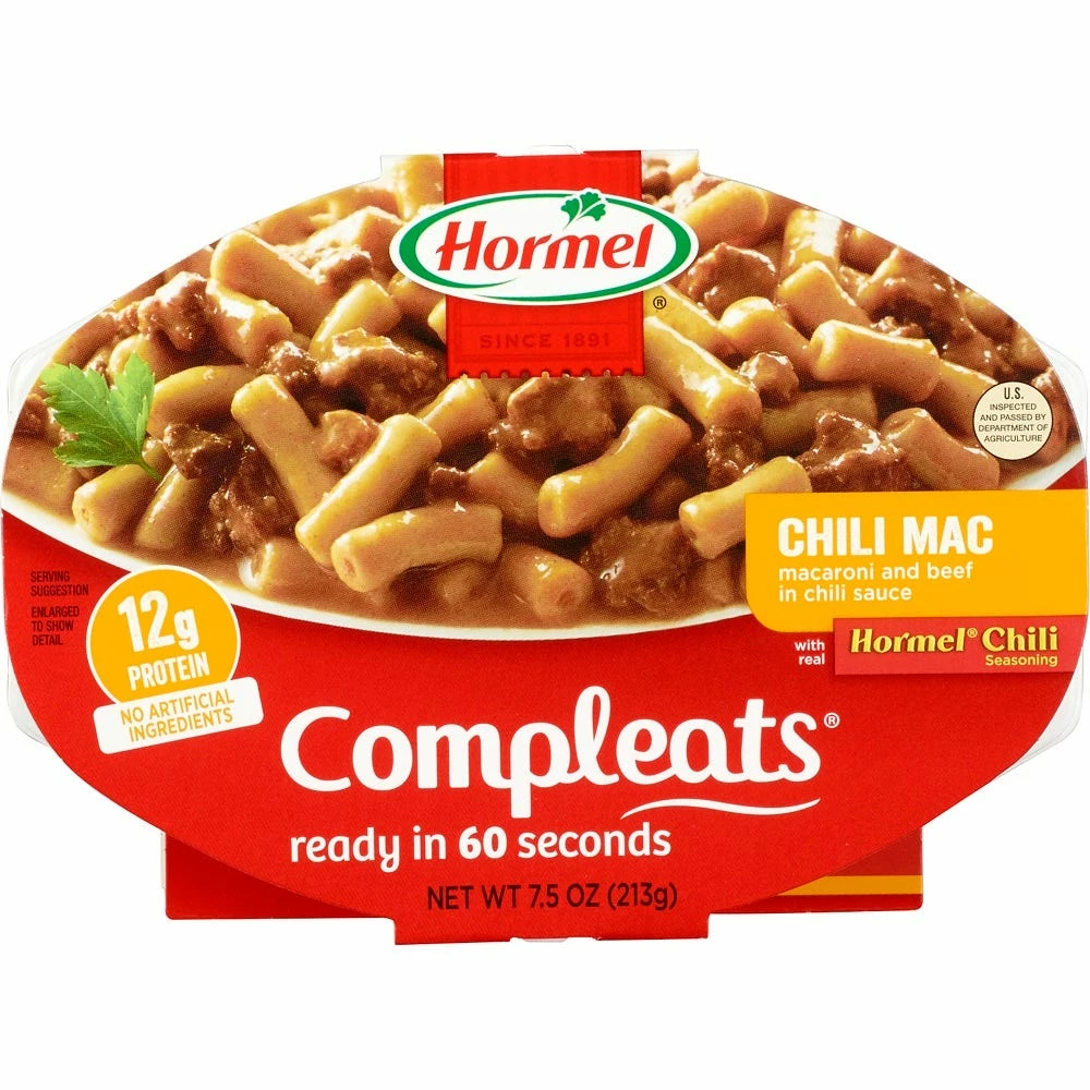Hormel Compleats® Chili Mac, 7.5oz - Microwave Meals 1 Hormel Compleats® Chili Mac, 7.5oz - Microwave Meals