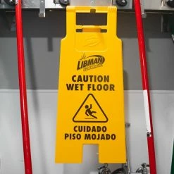 Libman 2-Sided Caution Wet Floor Sign with Locking Clip - Cleaning & Janitorial Supplies -Food & Household Goods Sales 410adba3d6e1cc2b9c3c4399162f0ea5667088f9 285512025 3