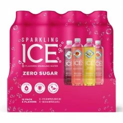 Sparkling Ice 17 oz. Bottle Pink Variety, 12 Pack - Water