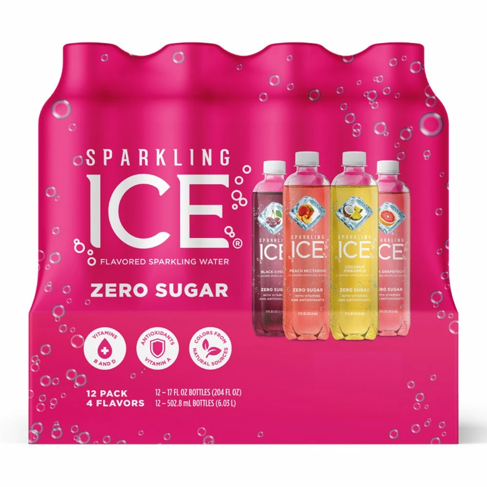 Sparkling Ice 17 oz. Bottle Pink Variety, 12 Pack - Water 1 Sparkling Ice 17 oz. Bottle Pink Variety, 12 Pack - Water