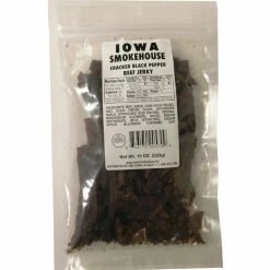 Iowa Smokehouse Cracked Black Pepper Beef Jerky, 10 oz.