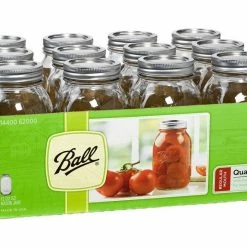 Ball Quart Size Regular Mouth 32 oz. Mason Canning Jars, 12 Pack - 62000 - Canning Jars, Bands & Lids