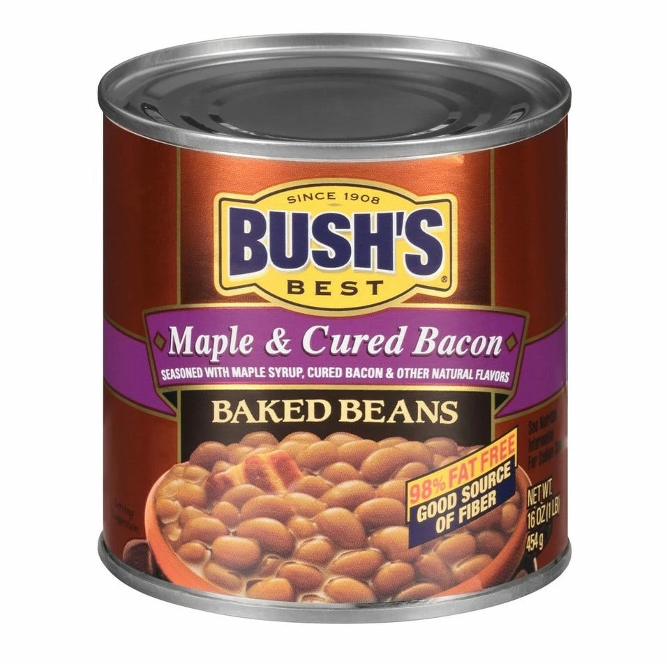 Bush's Maple Cured Bacon Baked Beans, 16 oz. - Canned Goods & Soups 1 Bush's Maple Cured Bacon Baked Beans, 16 oz. - Canned Goods & Soups