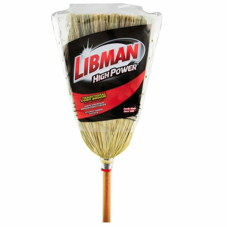 Libman Big Corn Broom with Wood Handle - Cleaning & Janitorial Supplies 2 Libman Big Corn Broom with Wood Handle - Cleaning & Janitorial Supplies - Image 2