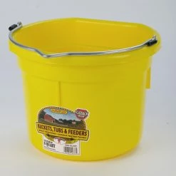 Various Brands Flat Back 8 Quart Yellow Bucket - Buckets