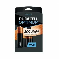 Duracell Optimum AA Batteries, 6 Pack - Household Batteries