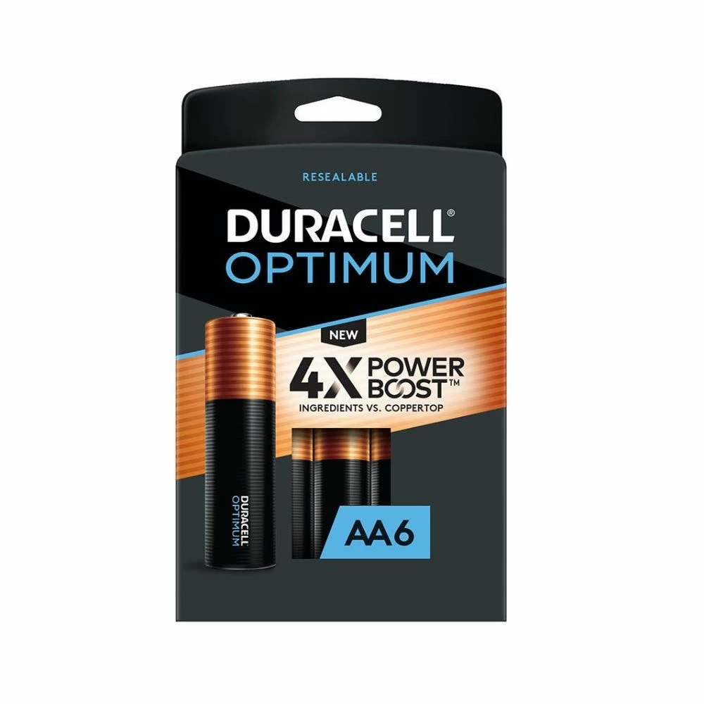 Duracell Optimum AA Batteries, 6 Pack - Household Batteries 1 Duracell Optimum AA Batteries, 6 Pack - Household Batteries