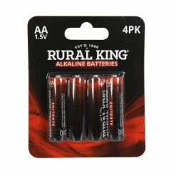 Rural King AA Alkaline Batteries, 4 Pack - AA4PKALK - Household Batteries