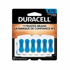 Duracell Size 675 Blue Hearing Aid Batteries, 12 Pack - Household Batteries