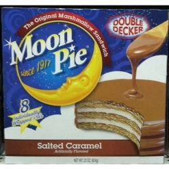 Moon Pie Double Decker Salted Caramel Flavored Marshmallow Sandwich, 8 Pack - 64008 - Cookies